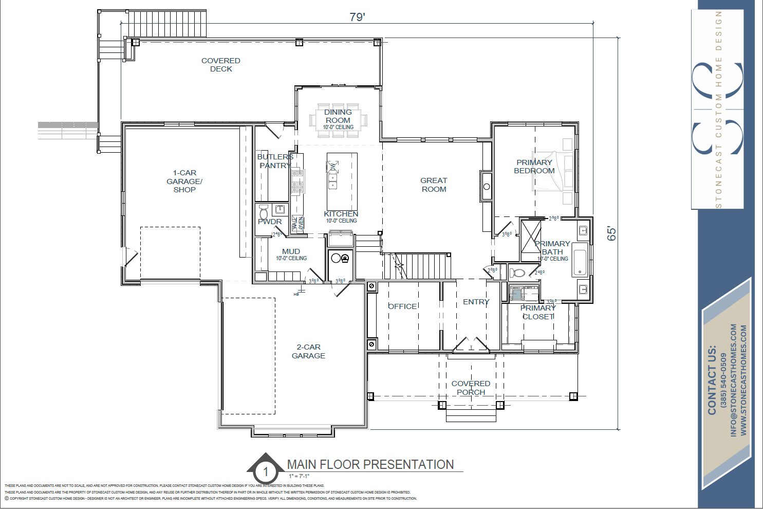 A floor plan created by Stonecast Custom Home Design