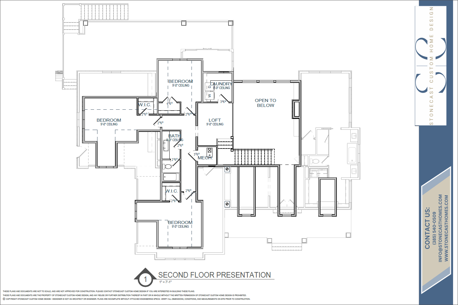 A floor plan created by Stonecast Custom Home Design