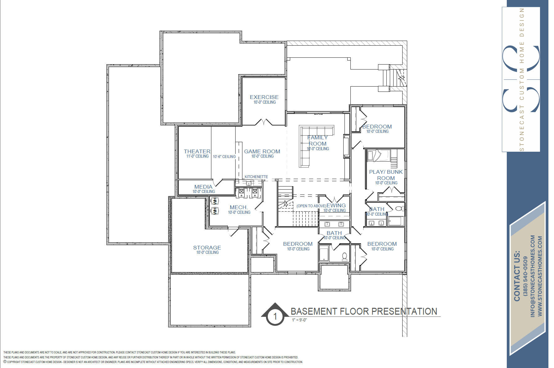 Floor plan created by Stonecast Custom Home Design