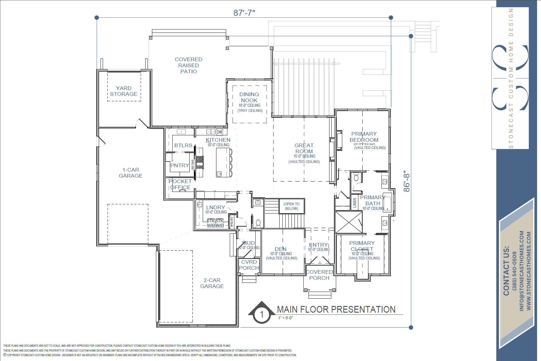 Floor plan created by Stonecast Custom Home Design